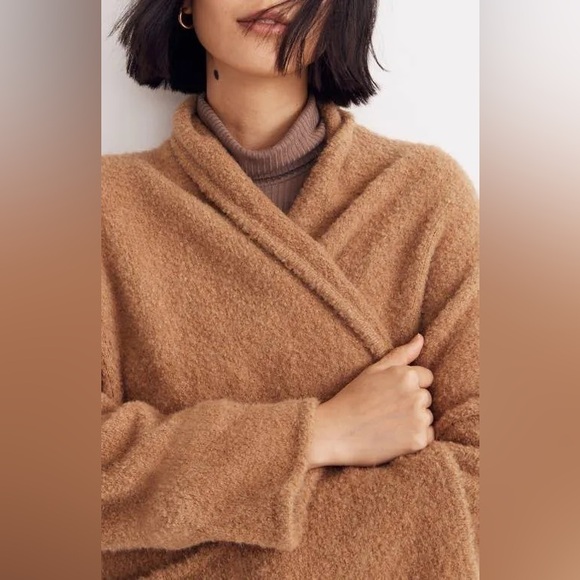 Madewell Gallatin Shawl-Collar Cardigan Sweater in Tan Size XS - Picture 3 of 9